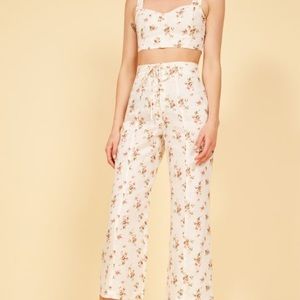 Reformation two piece coral set